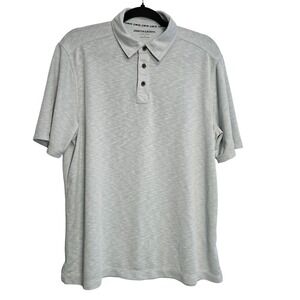 Johnston & Murphy Mens Large Polo Shirt Mint Green Space Dye Modal Blend Short S